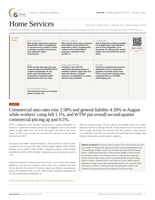 Home Services, page one