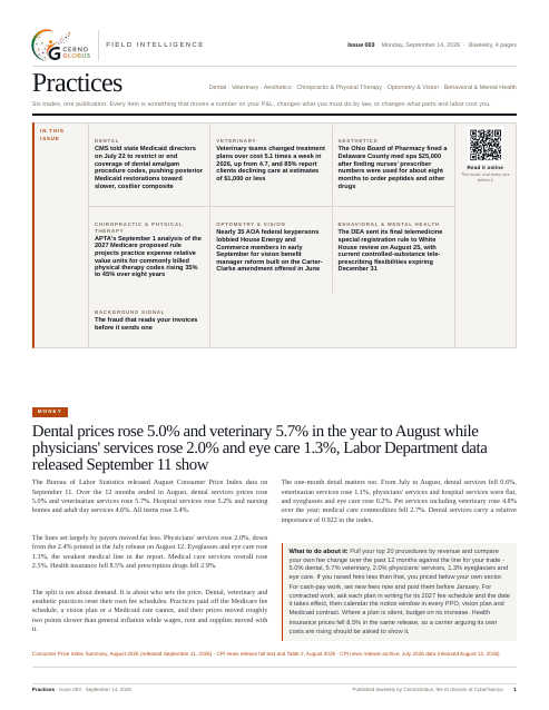 Issue 003, page one